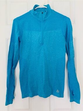 RBX Women's Teal Half-Zip Long Sleeve Performance Top
